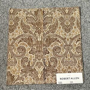 Robert Allen Fabric Sample Remnant Chimenea Toffee Damask Brown Bronze Crafts